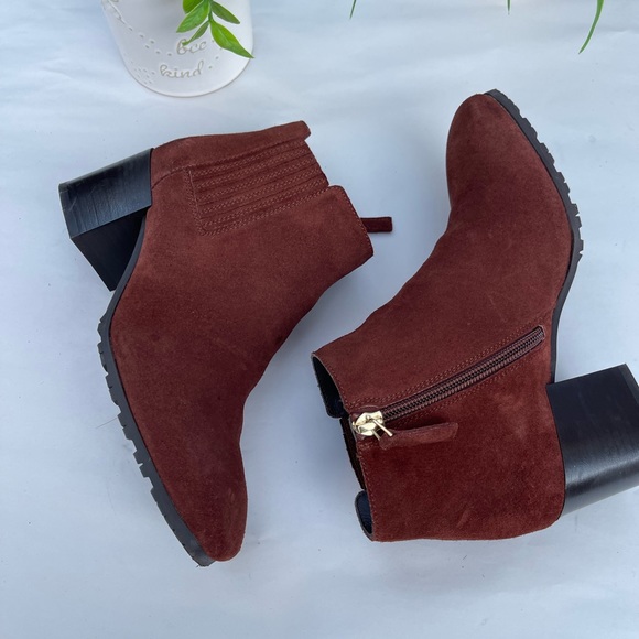 Aquatalia suede leather booties size 5.5 women rich color - Picture 3 of 7